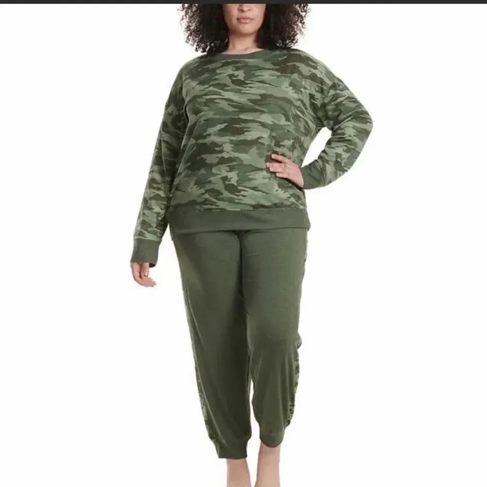 Woman’s camouflage two piece pajama set